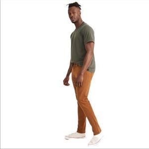 Madewell brown athletic slim khaki pants